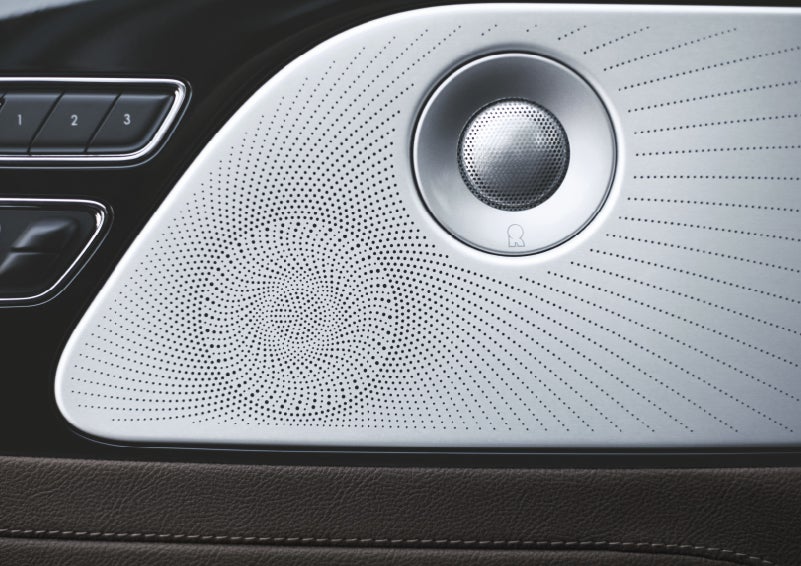 Two speakers of the available audio system are shown in a 2024 Lincoln Aviator® SUV | Griffin Lincoln in Tifton GA
